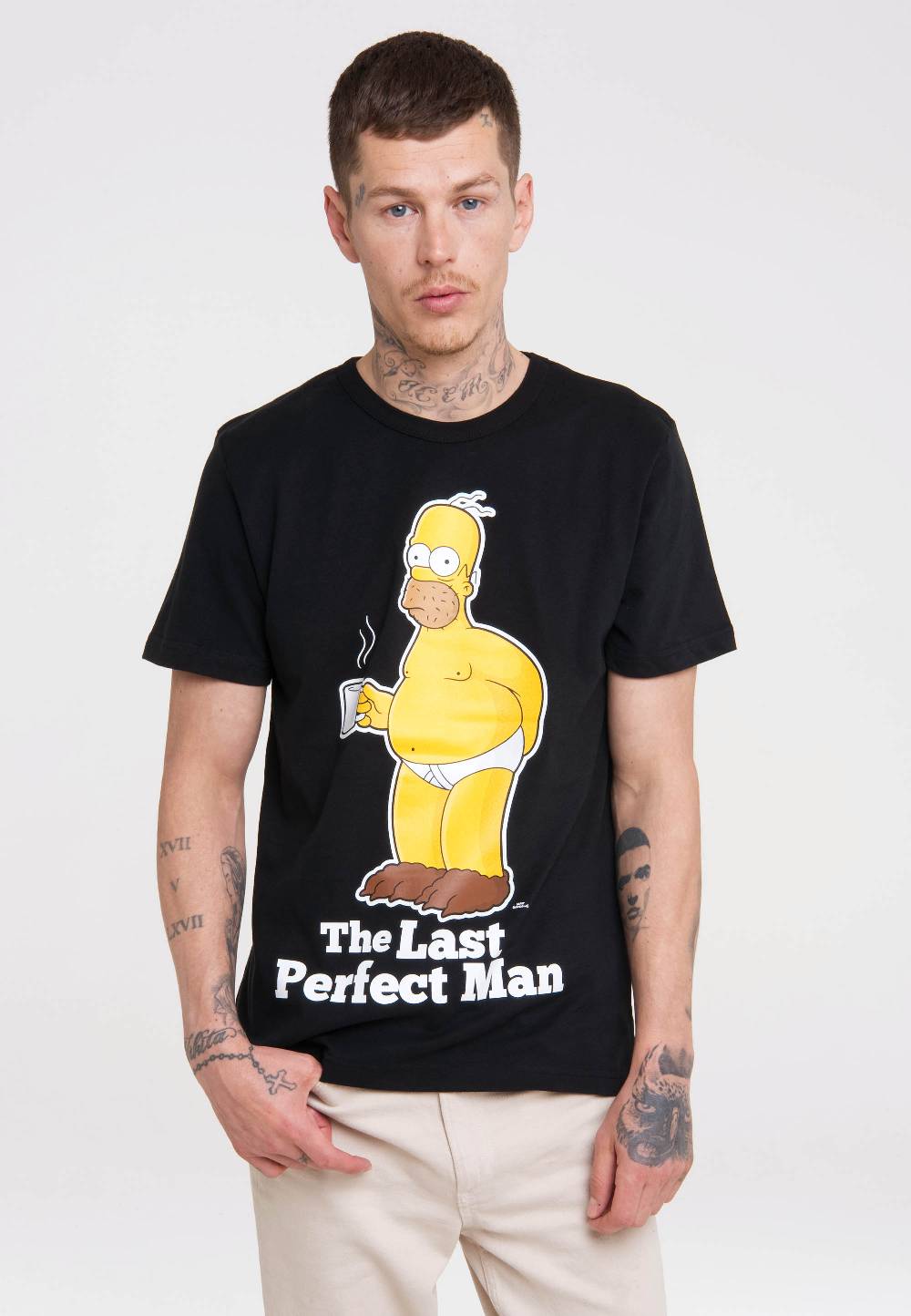 Logoshirt The Simpsons - Homer Simpson - Last Perfect Man - T-Shirt Print - Herren Begrenzt auf 3 Tage