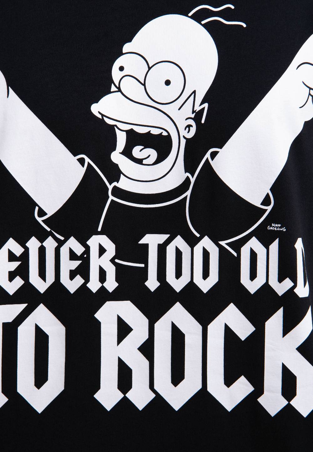 Logoshirt The Simpsons - Homer Simpson - Never Too Old To Rock - T-Shirt Print - Herren Verkauf