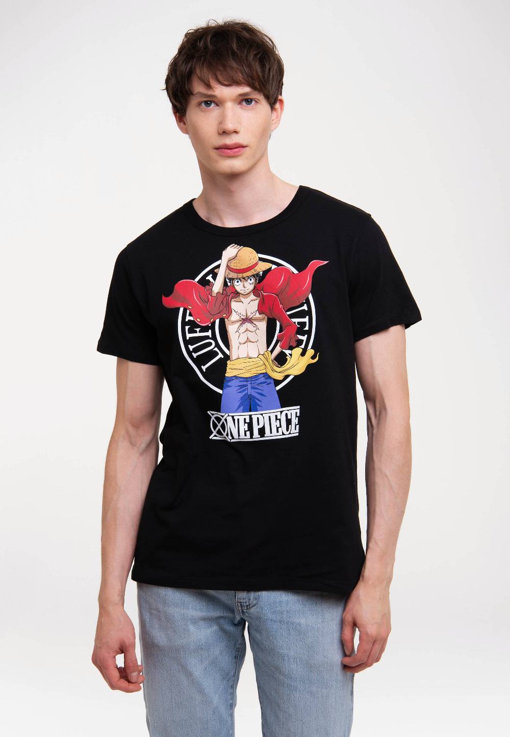 Logoshirt One Piece - Luffy New World - T-Shirt Print - Herren im Angebot