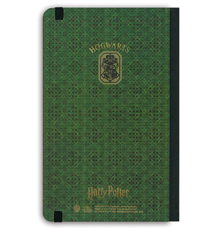 Logoshirt Harry Potter - Slytherin Logo - Hardcover Notizbuch A5 - mit Gummiband - Liniert Begrenzte Freigabe