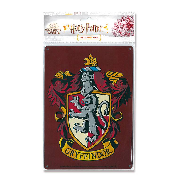 Logoshirt Harry Potter - Gryffindor Logo - Löwe - Blechschild A5 Auslauf