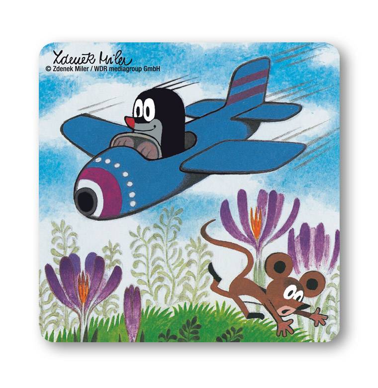 Logoshirt Der Kleine Maulwurf - Im Flugzeug - Untersetzer Vierteljährliche Förderung