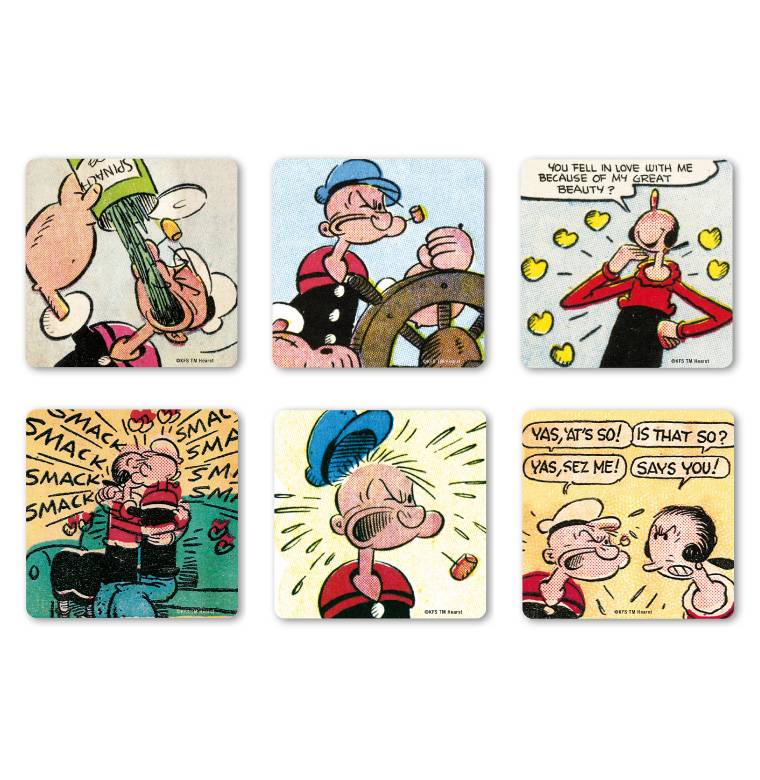 Logoshirt Der Seemann - Popeye & Olivia - 6er Set - Untersetzer Black Friday