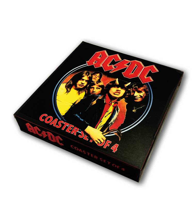 Logoshirt AC/DC - Rock'n'Roll - 4er Set - Untersetzer Cyber Monday
