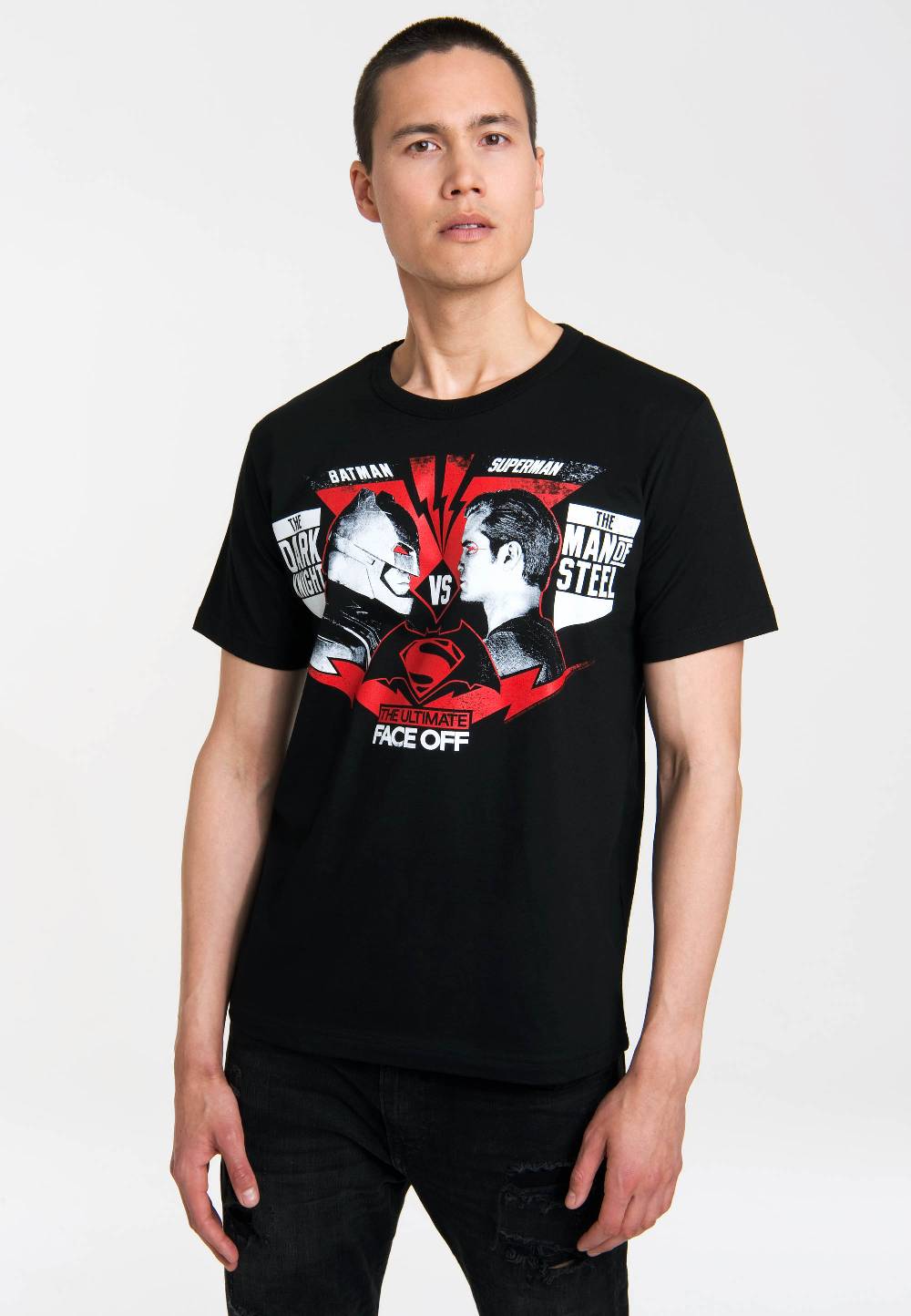 Logoshirt Batman vs Superman - The Ultimate Face Off - DC Comics - T-Shirt Print - Herren Nur für heute