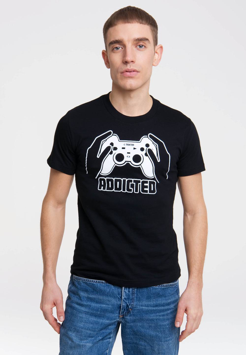 Logoshirt Addicted - Gamecontroller - T-Shirt Print Fabrikladen
