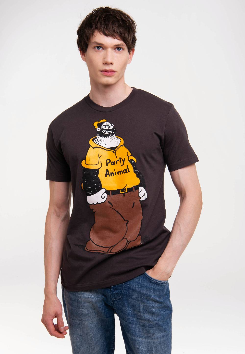 Logoshirt Popeye der Seemann - Brutus - Party Animal - T-Shirt Print zollfrei