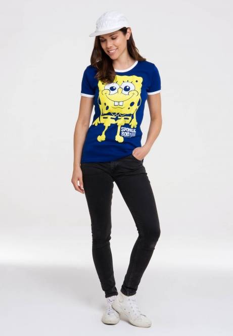 Logoshirt Spongebob - Ich Bin Bereit - T-Shirt Print - Damen Limitierter Zeitrabatt