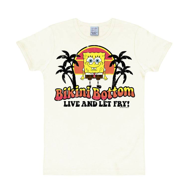 Logoshirt Spongebob - Bikini Bottom - Live And Let Fry - T-Shirt Print - Damen Sonderangebot