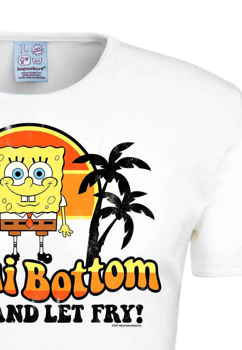 Logoshirt Spongebob - Bikini Bottom - Live And Let Fry - T-Shirt Print - Damen Sonderangebot