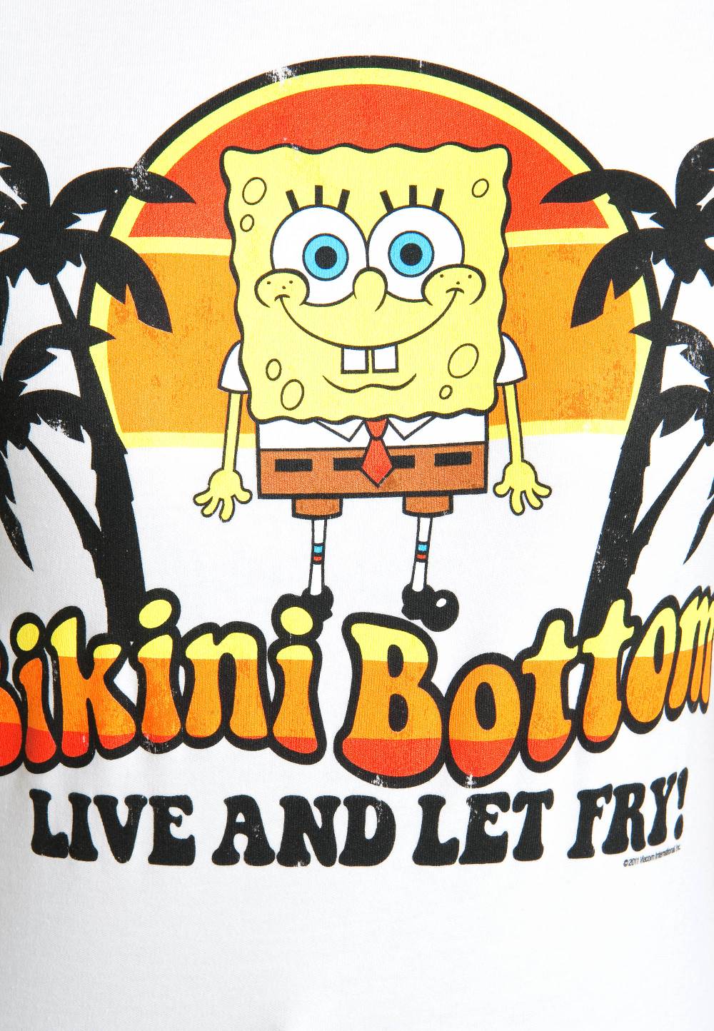 Logoshirt Spongebob - Bikini Bottom - Live And Let Fry - T-Shirt Print - Damen Sonderangebot
