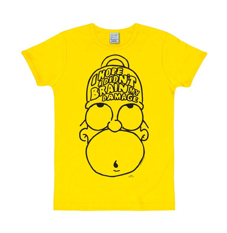 Logoshirt The Simpsons - Homer Simpson - Brain My Damage - T-Shirt Print - Damen Flash Sale