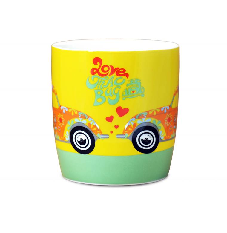 Logoshirt VW - Käfer - Blumen - Love That Bug - Kaffeetasse Saisonschlussverkauf