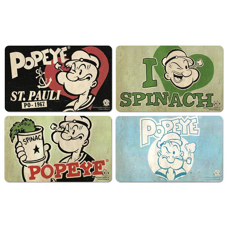 Logoshirt Popeye der Seemann - 4er Set - Frühstücksbrettchen Bis zu 55% Rabatt