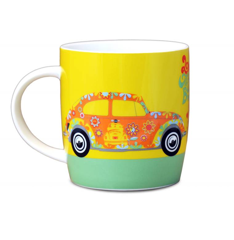 Logoshirt VW - Käfer - Blumen - Love That Bug - Kaffeetasse Letzte 2 Tage