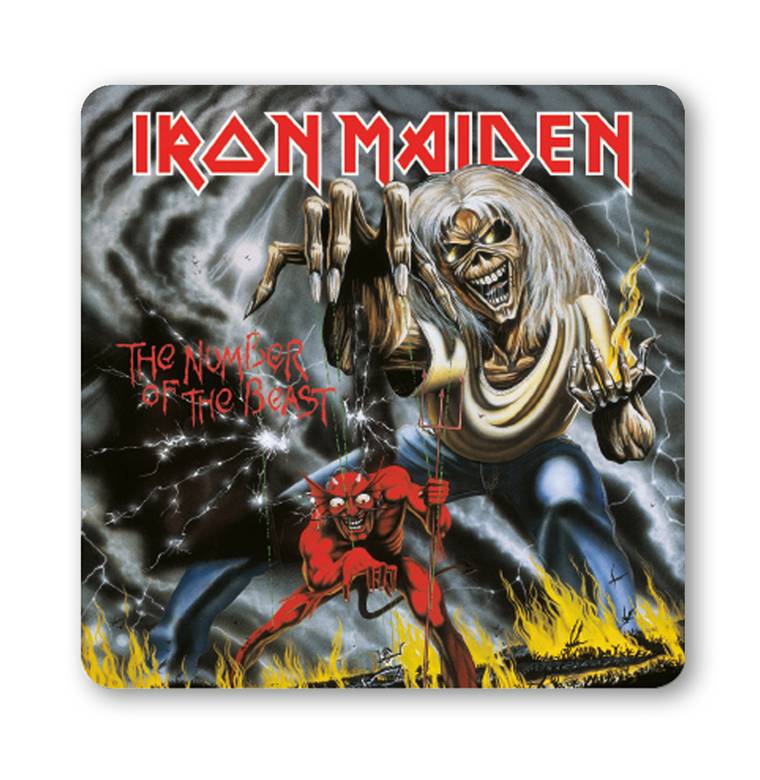 Logoshirt Untersetzer Iron Maiden - The Number of the Beast Riesige Ersparnisse