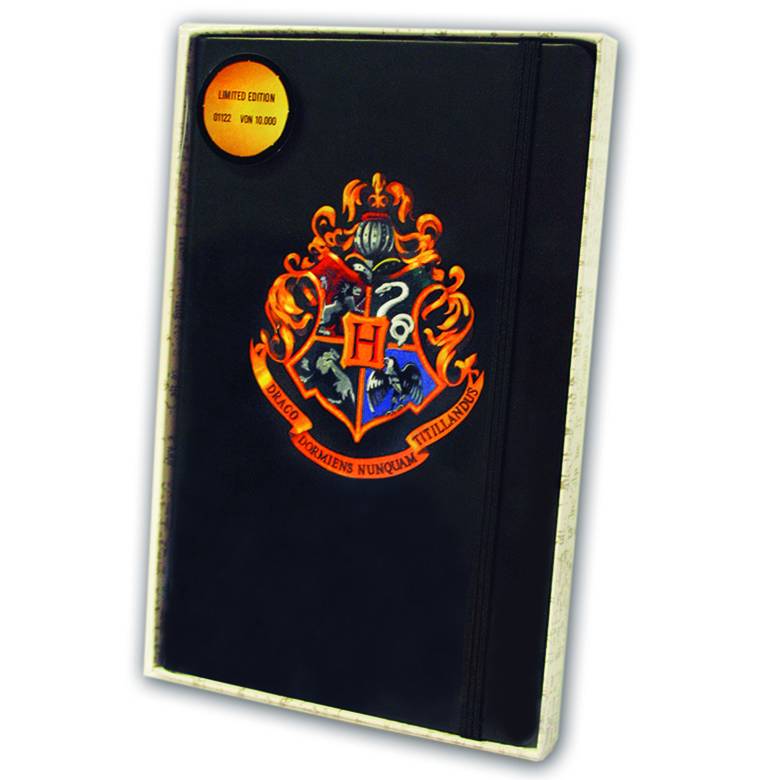 Logoshirt Harry Potter - Hogwarts Logo - Hardcover Notizbuch A5 - mit Gummiband - Gepunktet - Limited Edition Clearance-Verkauf