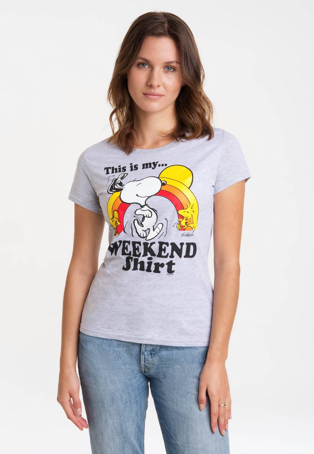 Logoshirt Peanuts - Snoopy & Woodstock - Weekend Shirt - T-Shirt Print - Damen Preisnachlass