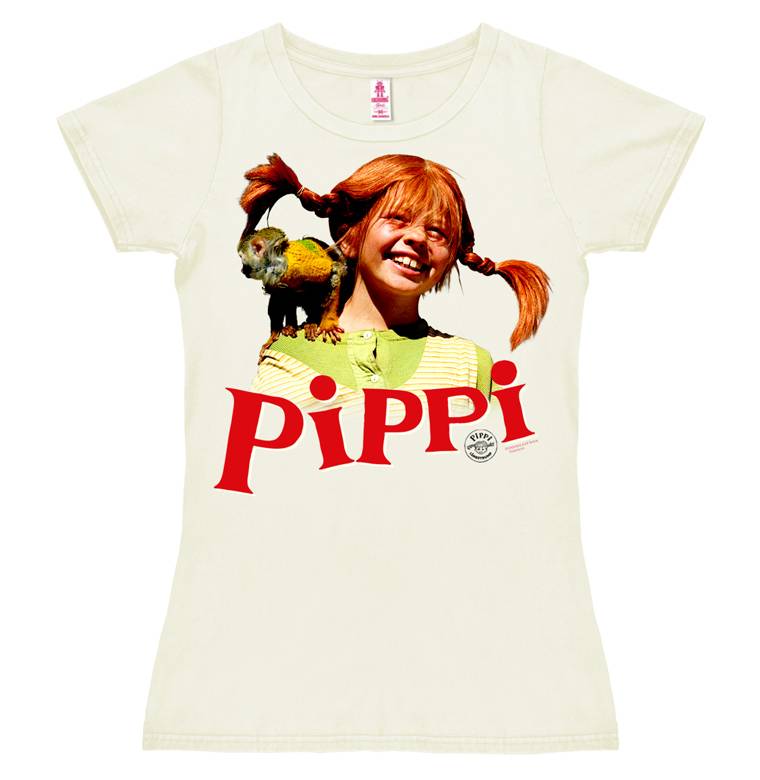 Logoshirt Pippi Langstrumpf & Herr Nilsson - T-Shirt Print - Damen Cyber Monday