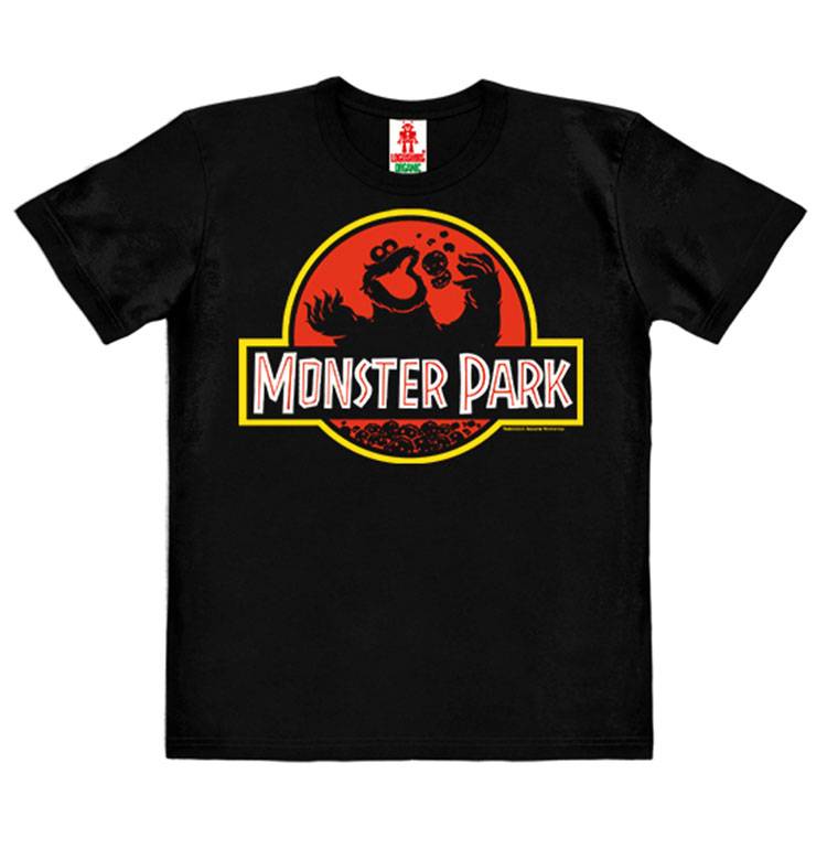 Logoshirt Sesamstrasse - Krümelmonster - Monster Park - Bio - T-Shirt Print - Kinder Valentinstagsangebot
