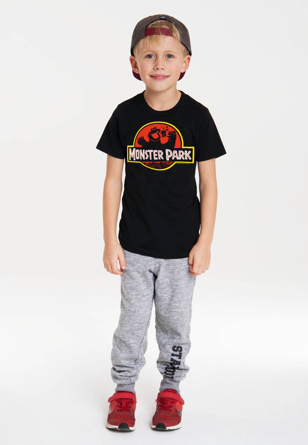 Logoshirt Sesamstrasse - Krümelmonster - Monster Park - Bio - T-Shirt Print - Kinder Valentinstagsangebot