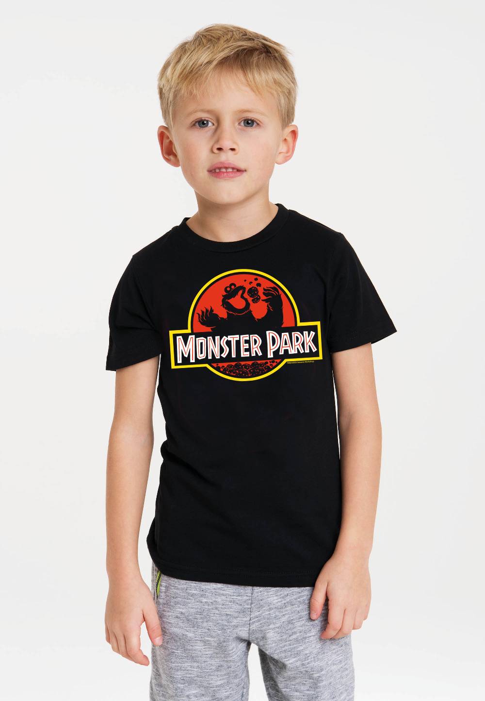 Logoshirt Sesamstrasse - Krümelmonster - Monster Park - Bio - T-Shirt Print - Kinder Valentinstagsangebot