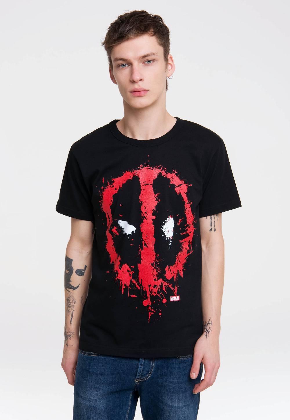 Logoshirt Deadpool Face - Marvel Comics - T-Shirt Print - Herren Neueste Mode