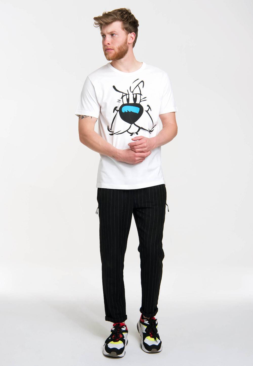 Logoshirt Asterix & Obelix - Idefix - Gesicht - T-Shirt Print - Herren Zeitlich begrenztes Angebot