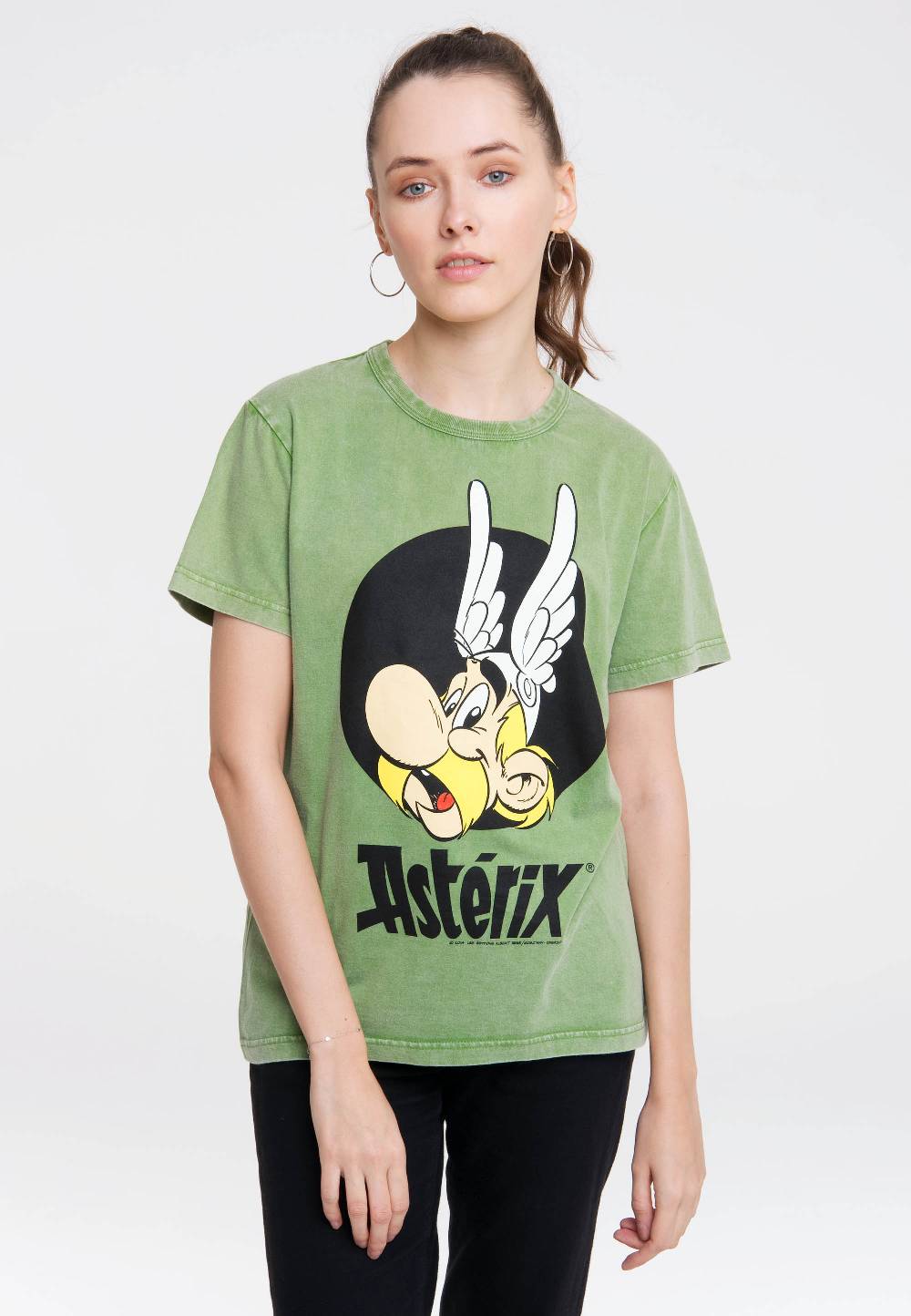 Logoshirt Asterix & Obelix - Asterix - Portrait - T-Shirt Vintage Print - Damen Neuheiten
