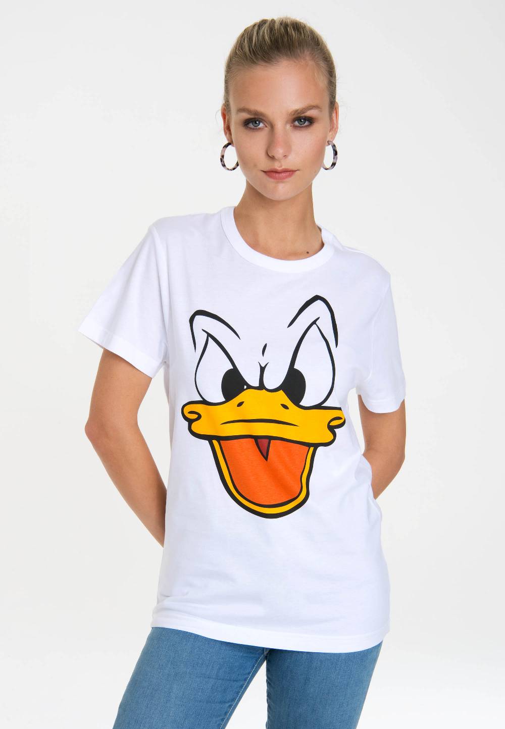 Logoshirt Disney - Donald Duck - Gesicht - T-Shirt Print - Damen Kostenlose Rückgabe