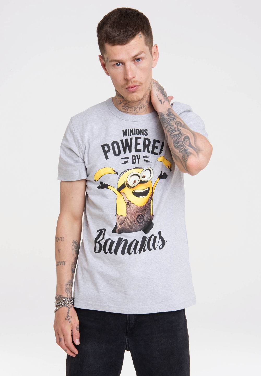 Logoshirt Minions - Bob - Powered By Bananas - T-Shirt Print - Herren Bis zu 50% Rabatt