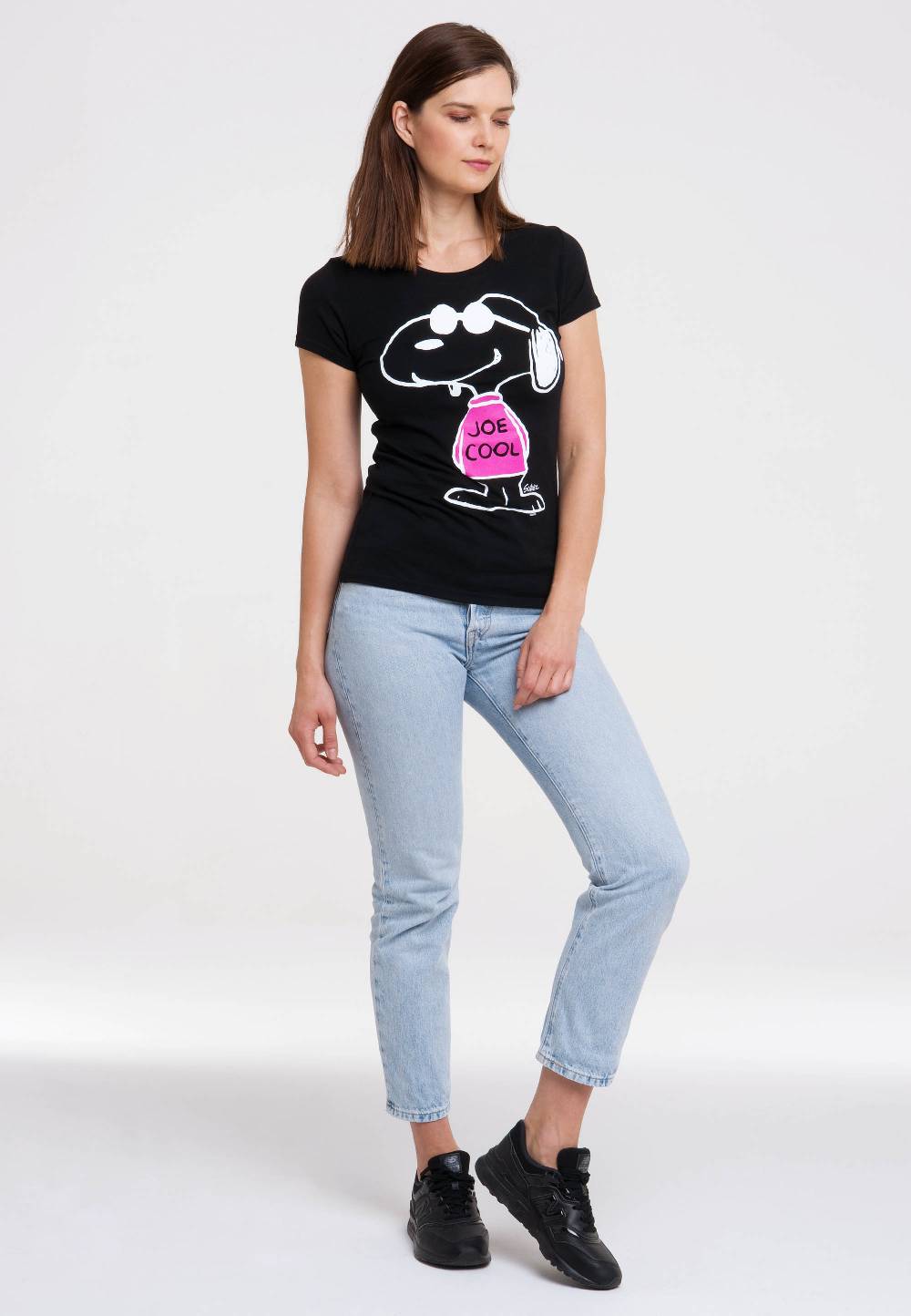 Logoshirt Peanuts - Snoopy - Joe Cool Pink - T-Shirt Print - Damen Bis zu 60% Rabatt