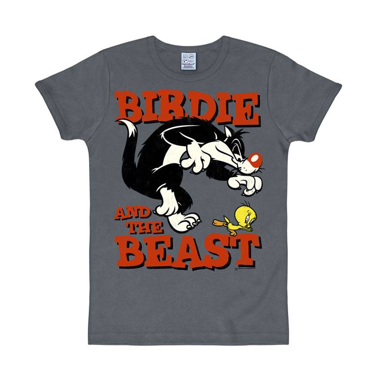 Logoshirt Looney Tunes - Sylvester & Tweety - Birdie & The Beast - T-Shirt Print - Damen Vierteljährliche Förderung