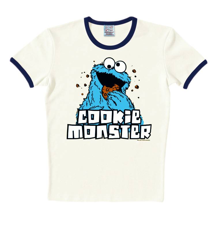 Logoshirt Sesamstrasse - Krümelmonster - T-Shirt Print - Damen Super Rabatt