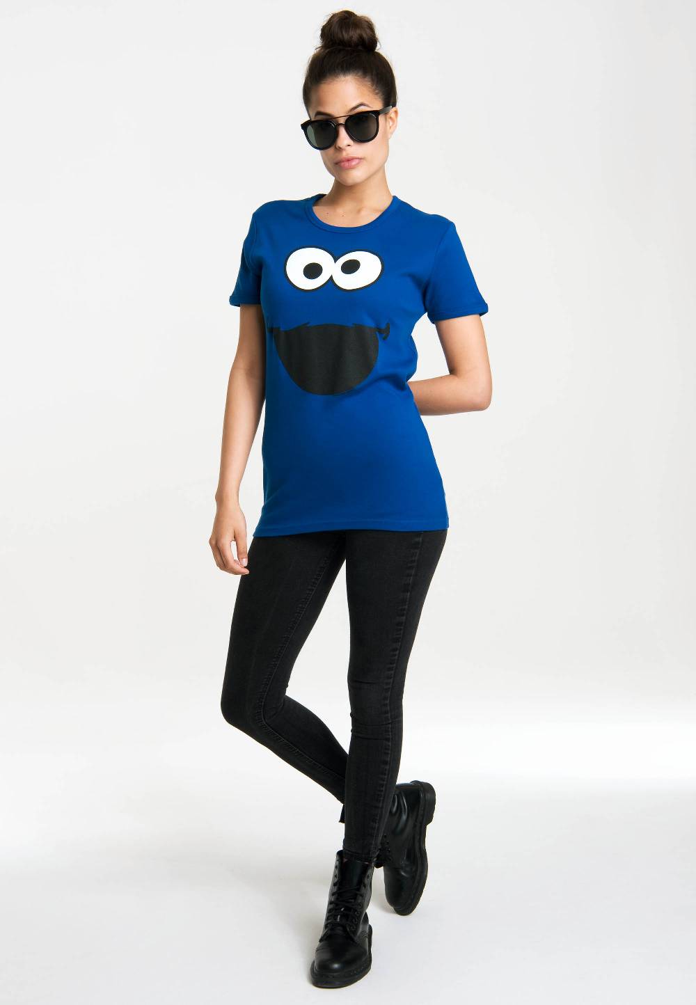 Logoshirt Sesamstrasse - Krümelmonster - Gesicht - T-Shirt Print - Damen Speichern exportieren