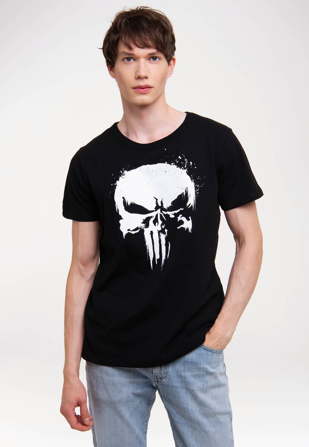 Logoshirt Punisher - TV Skull - Marvel Comics - T-Shirt Print - Herren zollfrei
