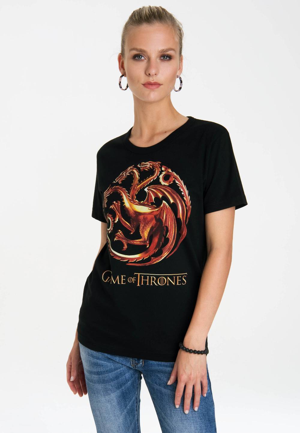 Logoshirt Game Of Thrones - Targaryen - Wappen - Drachen - T-Shirt Print - Damen Auslauf