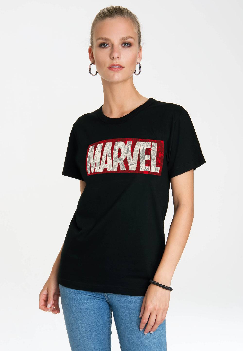 Logoshirt Marvel - Comic Block Logo - Marvel Comics - T-Shirt Print - Damen im Angebot