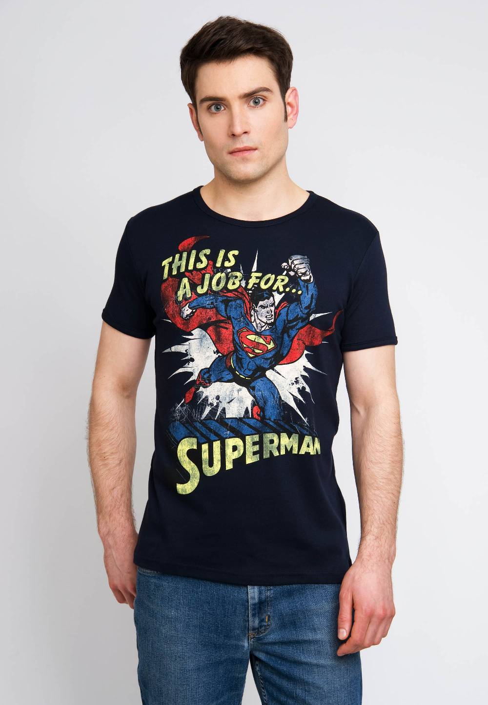 Logoshirt Superman - This Is A Job - DC Comics - T-Shirt Print - Herren Vatertagsangebot