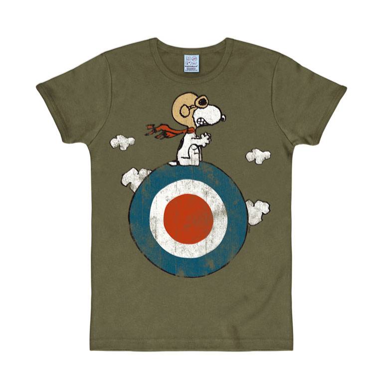 Logoshirt Peanuts - Snoopy - Pilot - Target - T-Shirt Print - Herren Valentinstagsangebot