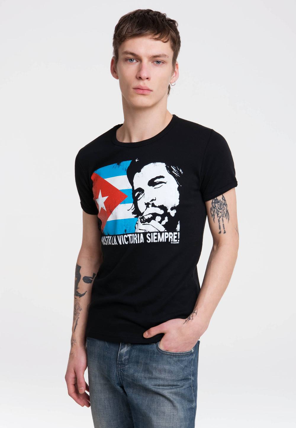 Logoshirt Che Guevara - Cuban Flag - T-Shirt Print - Herren Top Angebot