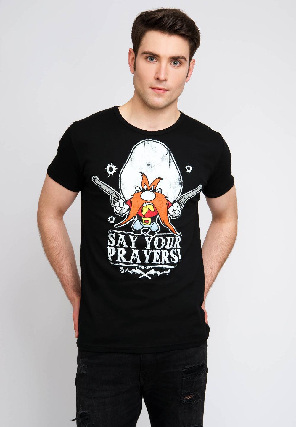 Logoshirt Looney Tunes - Yosemite Sam - Say Your Prayers - T-Shirt Print - Herren Große Rabatte