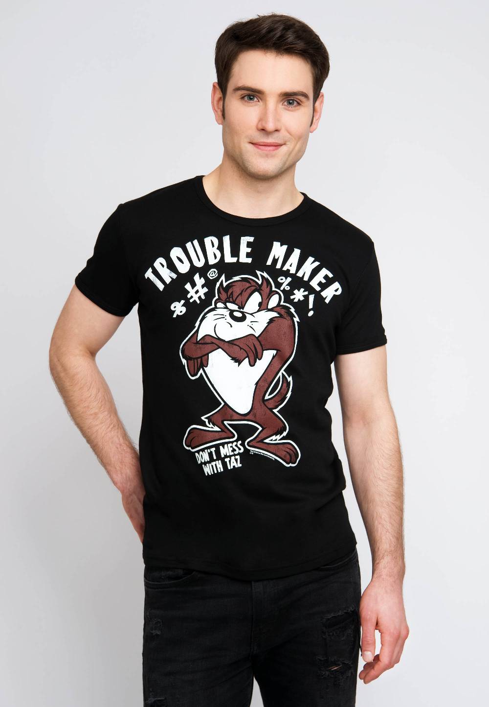 Logoshirt Looney Tunes - Taz - Tasmanischer Teufel - Trouble Maker - T-Shirt Print - Herren Saisonale Angebote