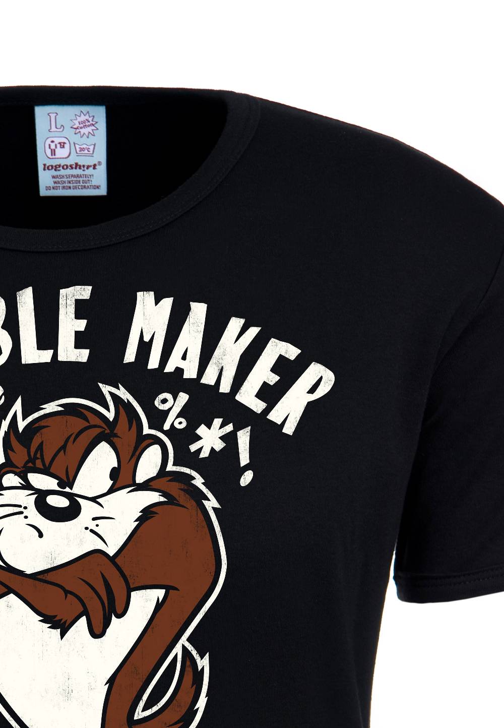 Logoshirt Looney Tunes - Taz - Tasmanischer Teufel - Trouble Maker - T-Shirt Print - Herren Saisonale Angebote
