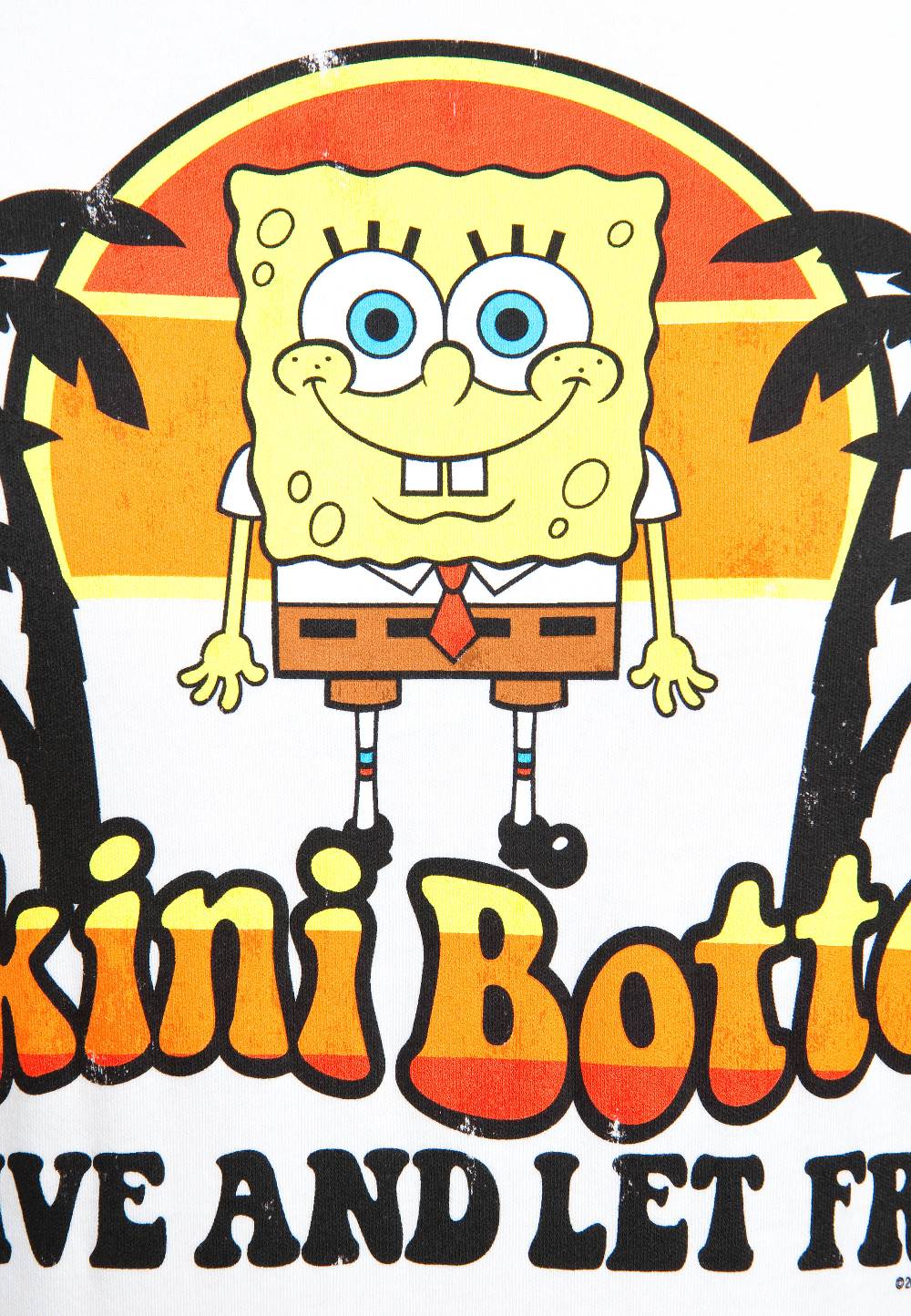 Logoshirt Spongebob - Bikini Bottom - Live And Let Fry - T-Shirt Print - Herren Letzte 3 Tage