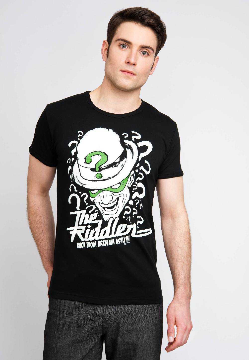 Logoshirt Batman - The Riddler - Back From Arkham Asylym - DC Comics - T-Shirt Print - Herren Letzter Tag