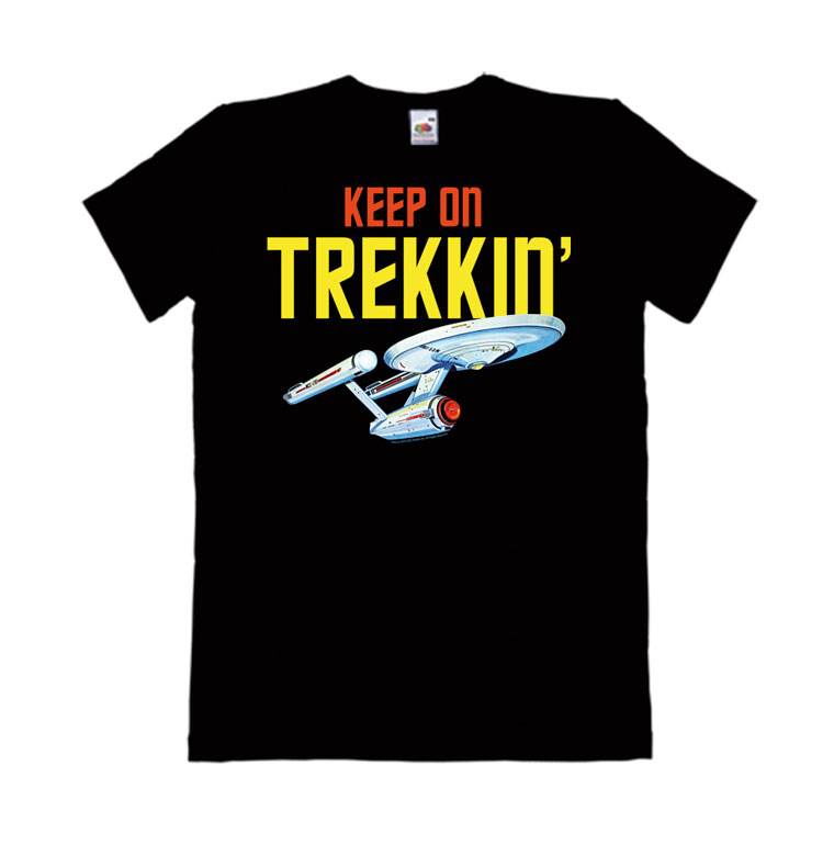 Logoshirt Star Trek - USS Enterprise - Keep On Trekkin' - T-Shirt Print Kostenloser Versand international