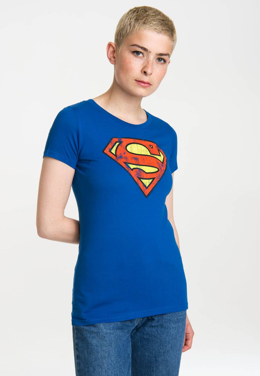 Logoshirt Superman - Logo - DC Comics - T-Shirt Print - Damen Fabrikladen
