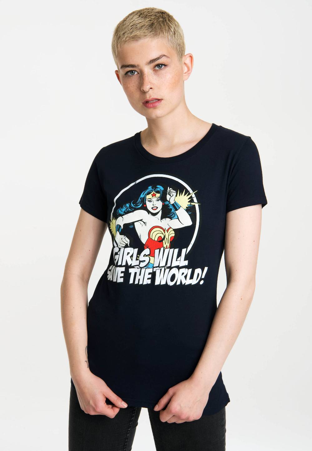 Logoshirt Wonder Woman - Girls Will Save The World - DC Comics - T-Shirt Print - Damen zollfrei