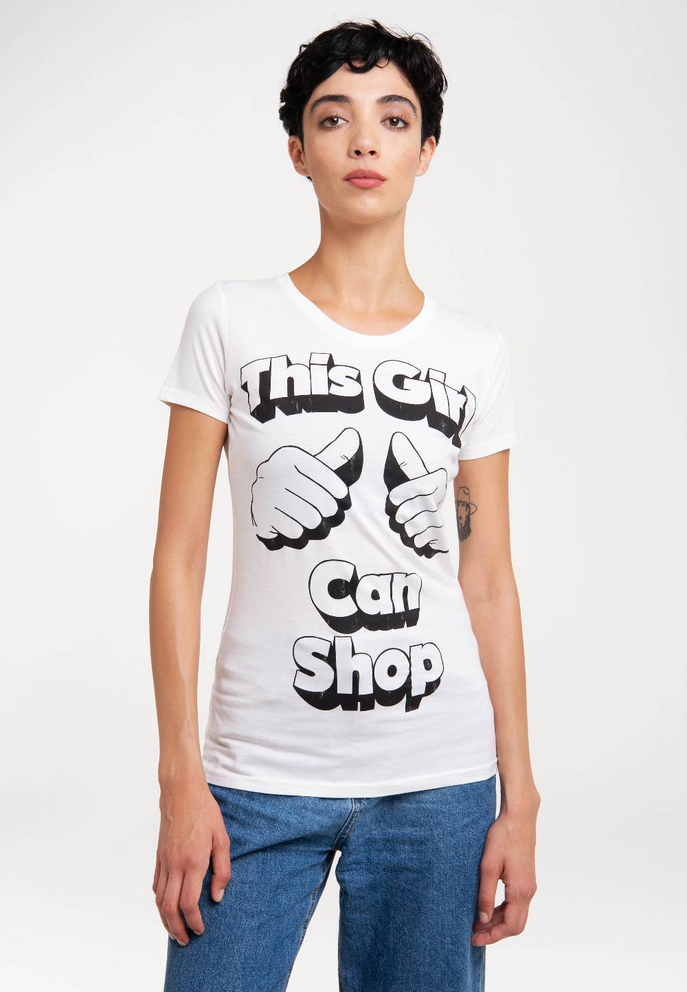 Logoshirt This Girl Can Shop - T-Shirt Print - Damen Outlet